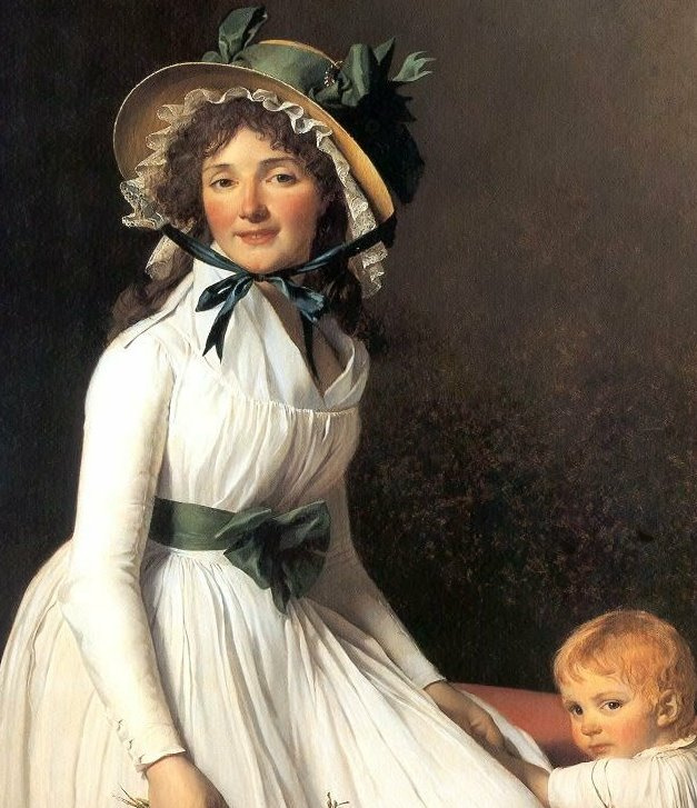 Жак-Луи Давид. Портрет мадам Эмилии Серизиат с сыном. Фрагмент