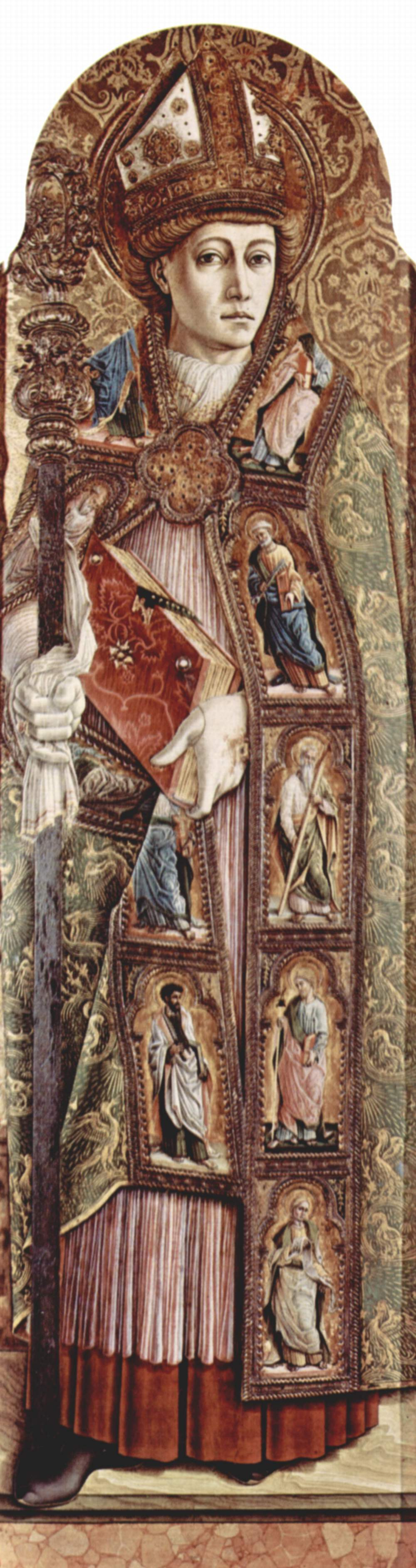 Карло Кривелли. Святой Эмидий. Центральный алтарь кафедрального собора в Асколи, полиптих, внутреняя правая доска