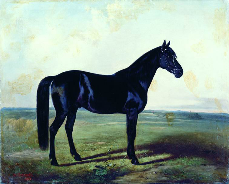 Николай Егорович Сверчков. Черная лошадь.