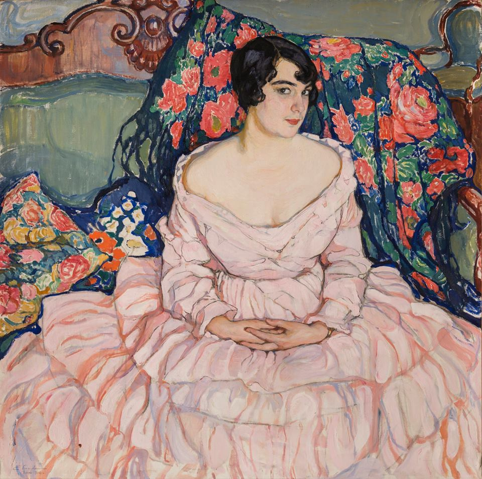 画作描述 portrait of a lady (portrait of lyubov brodskaya)