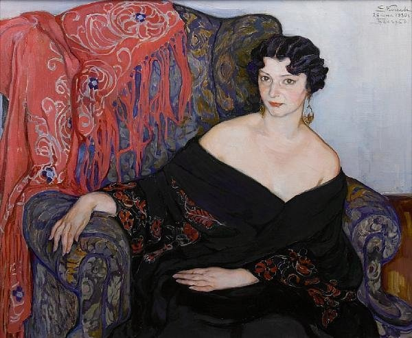 Елена Андреевна Киселева. Женский портрет. 1930