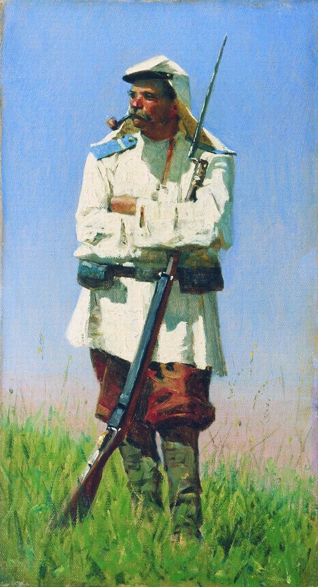 Василий Васильевич Верещагин. Туркестанский солдат в зимней форме