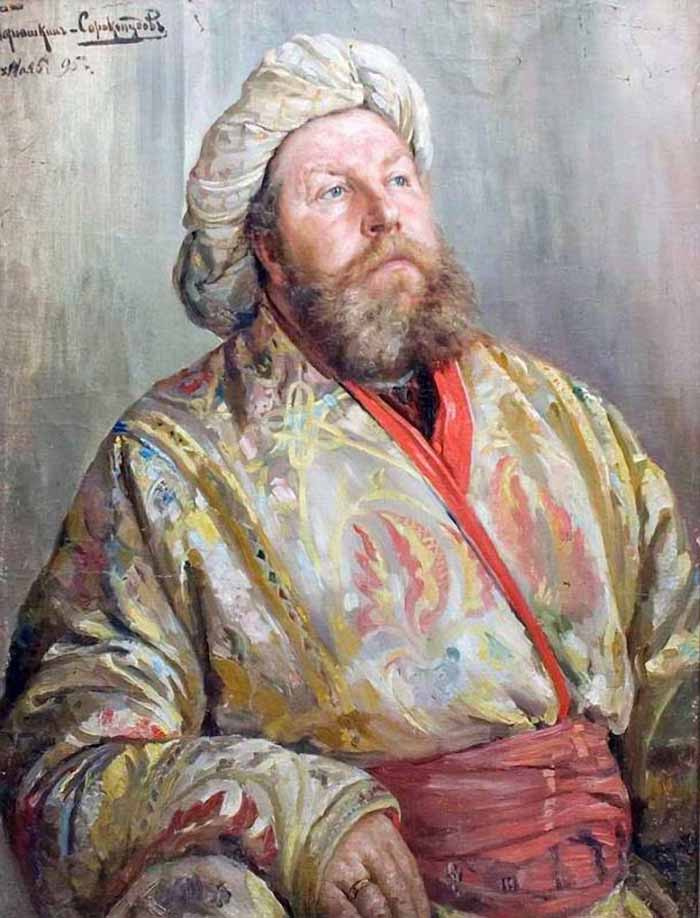 Иван Горюшкин-Сорокопудов. Портрет мужчины в восточном костюме. 1895