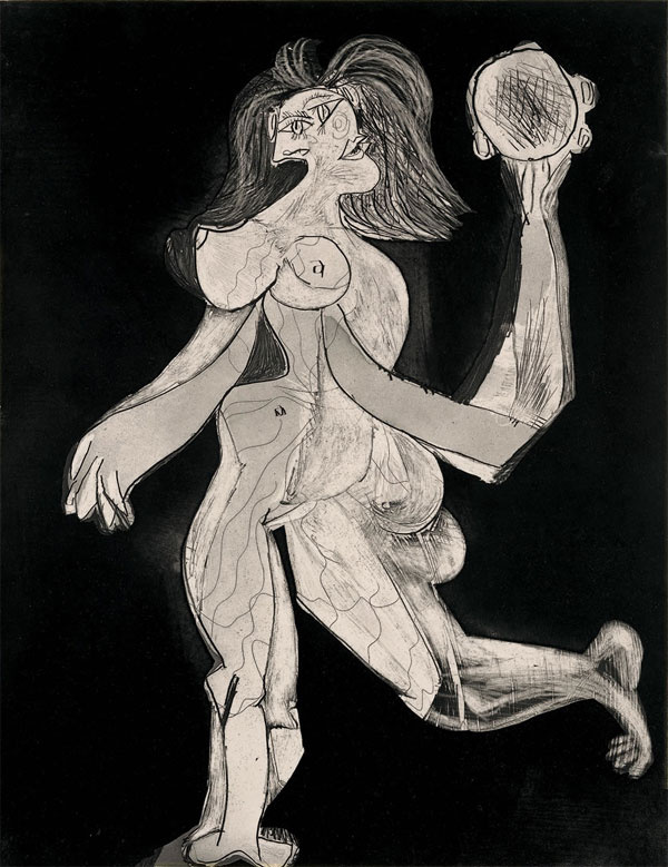 Пабло Пикассо. Женщина с бубном