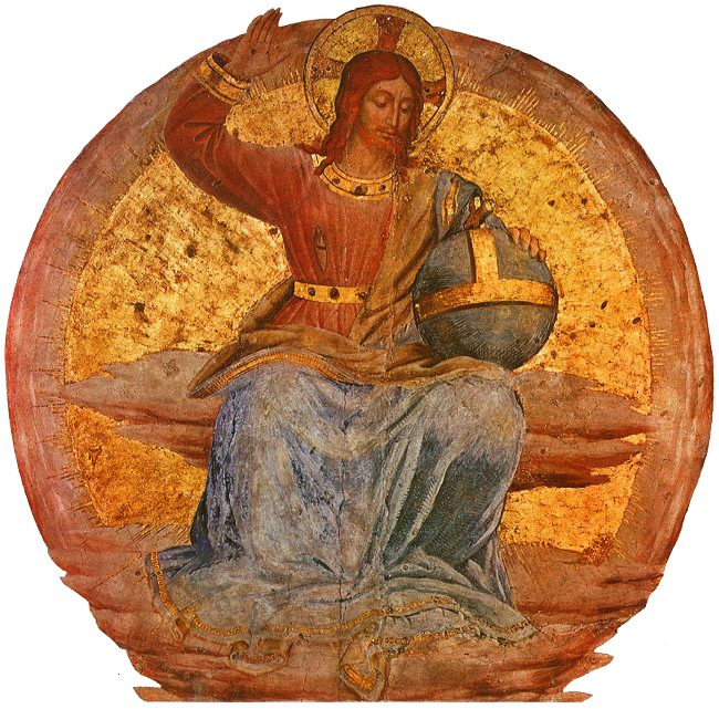 Фра Беато Анджелико. Христос во Славе. Фрагмент фрески капеллы Сан-Бризио