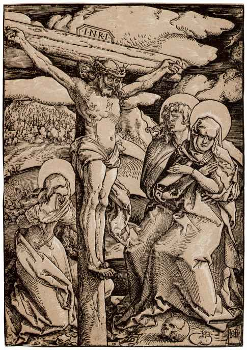 Ханс Бальдунг. Христос на кресте с Марией, Марией Магдалиной и Иоанном