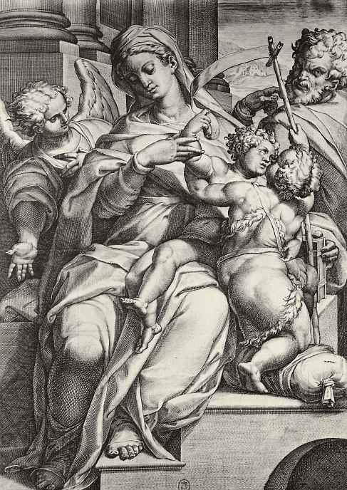 Орацио Саммакини. Святое семейство с Иоанном Крестителем и ангелом