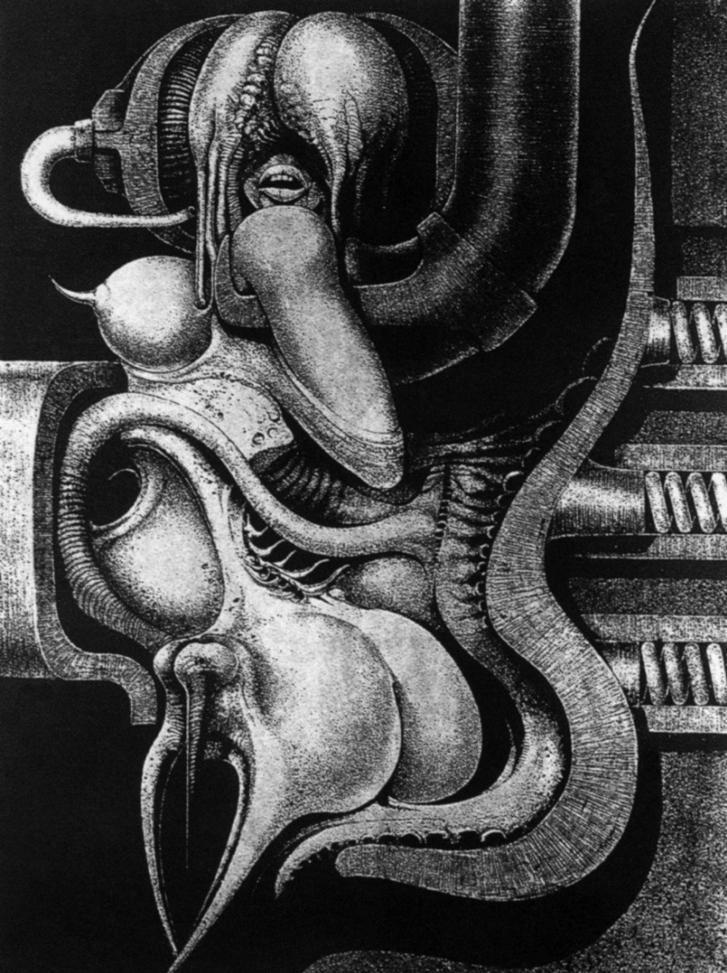 Tanned Girl Curly Black Hair Short Hair Sweaty Goosebumps On Edge Clothes T- Giger-inspired erotic dark beauty