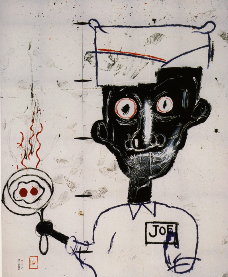 Жан-Мишель Баския - Глаза и яйца, 1983, 246×302 см: Описание