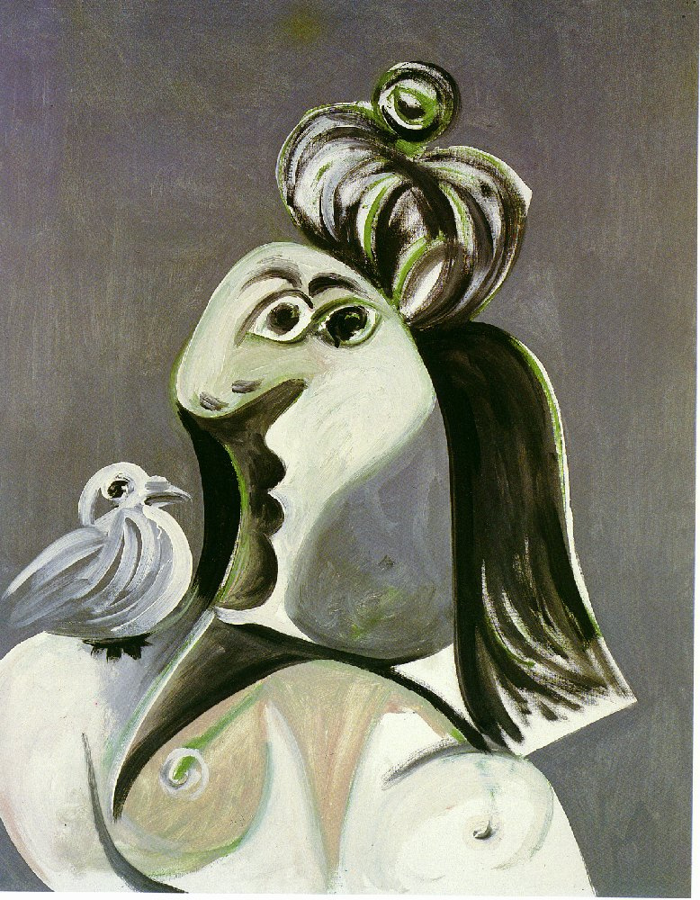 Пабло Пикассо. Женщина с птицей