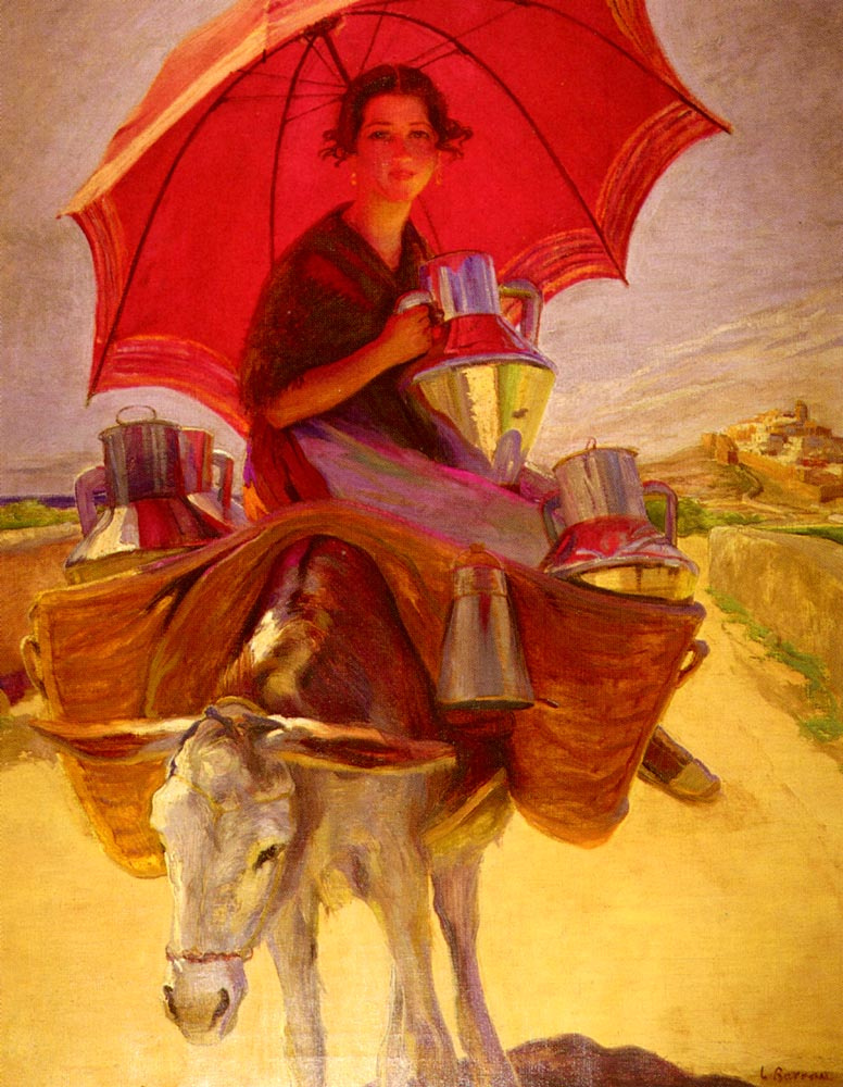Лауреано Баррау. Красный зонтик
