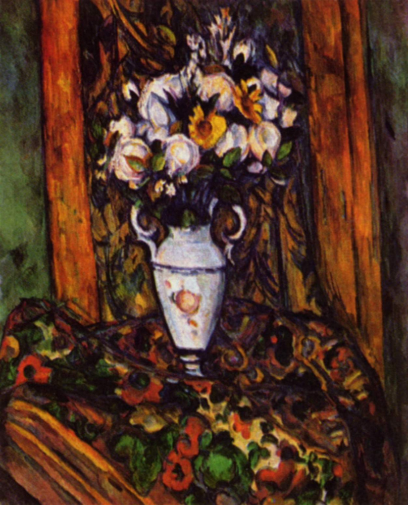 Поль Сезанн. Натюрморт с вазой с цветами