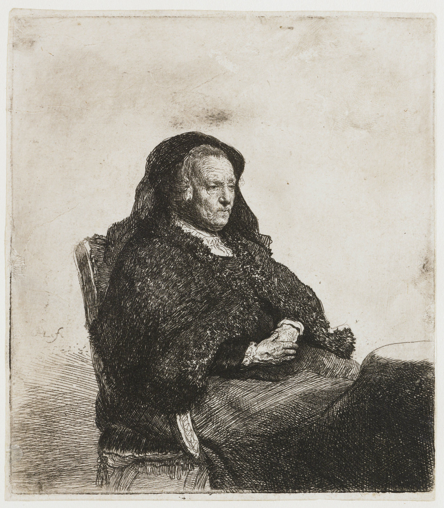 Рембрандт Харменс ван Рейн. Портрет матери за столом
