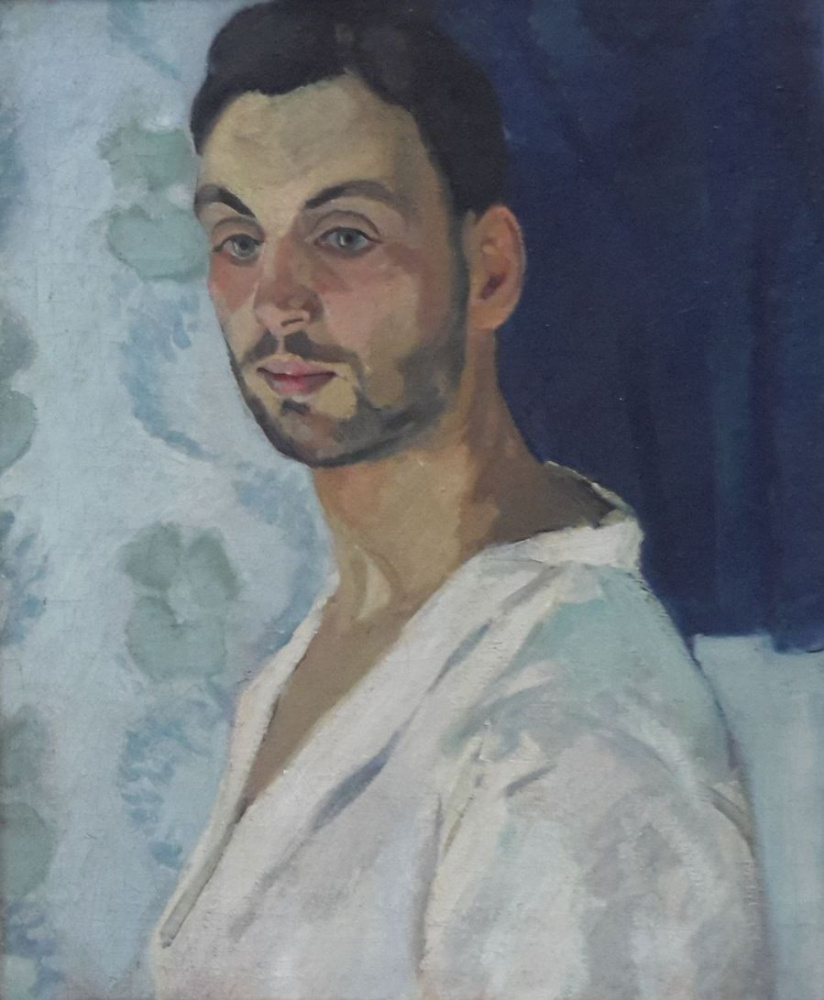Роберт Рафаилович Фальк. Автопортрет на синем фоне