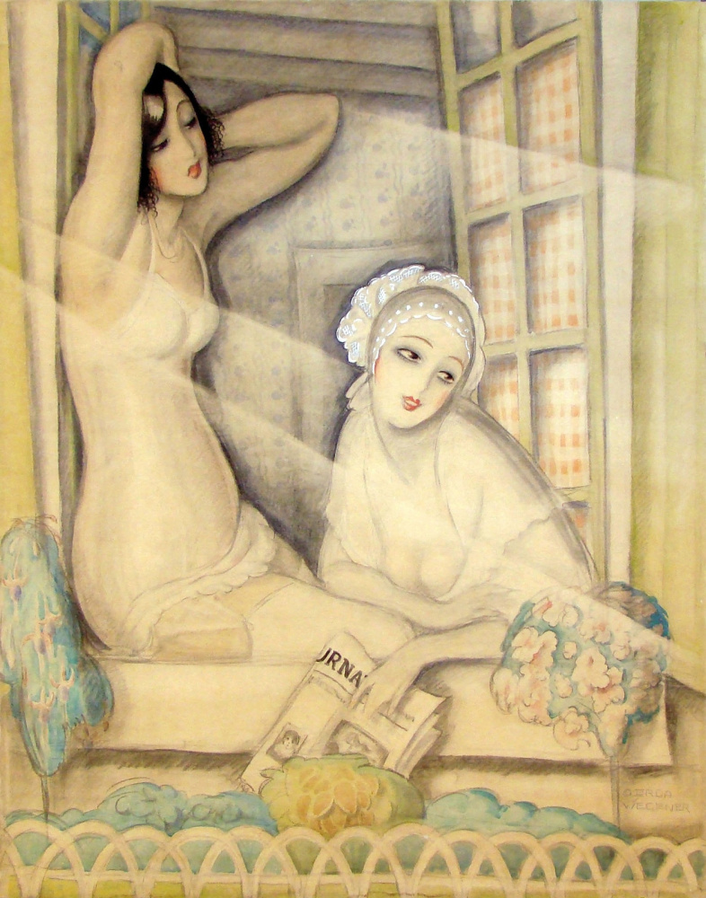 Герда Вегенер. Две женщины в окне