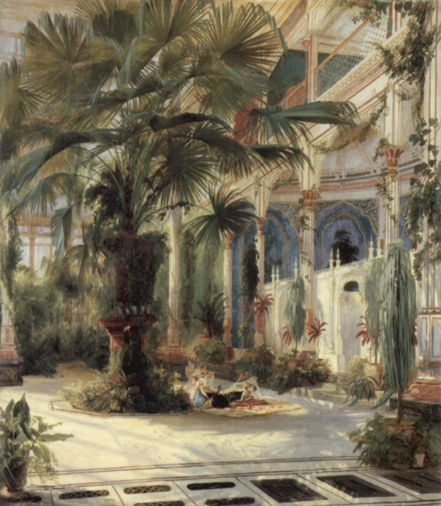 Карл Эдуард Фердинанд Блехен. Пальмовая оранжерея на Павлиньем острове близ Потсдама