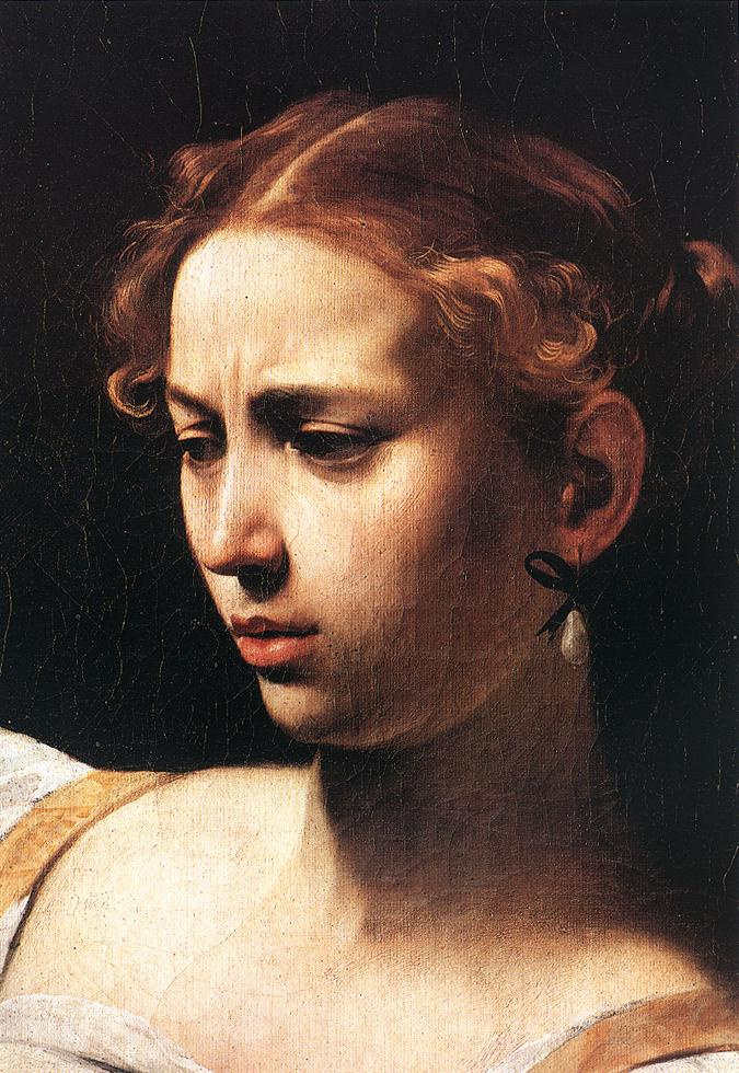 Микеланджело Меризи де Караваджо. Юдифь, убивающая Олоферна. Фрагмент