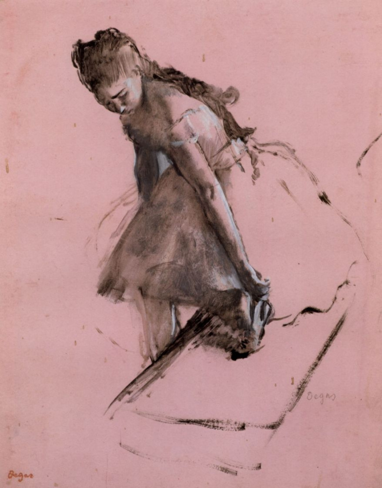 Эдгар Дега. Балерина, поправляющая соскользнувшую туфлю