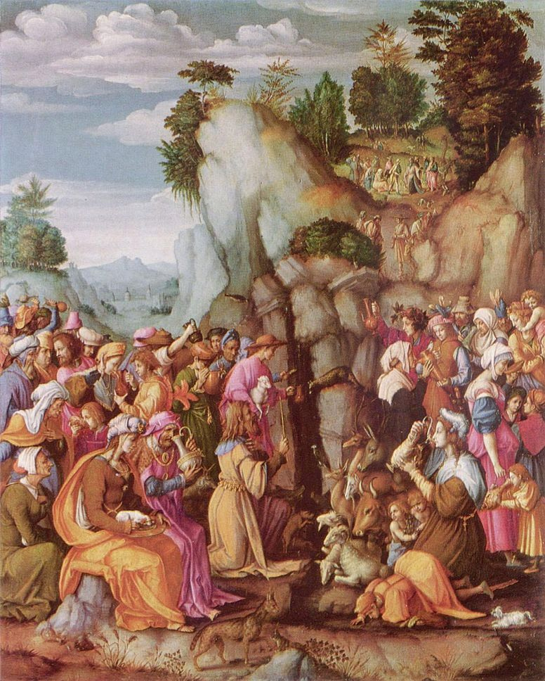 Франческо Убертини. Моисей иссекает воду из скалы