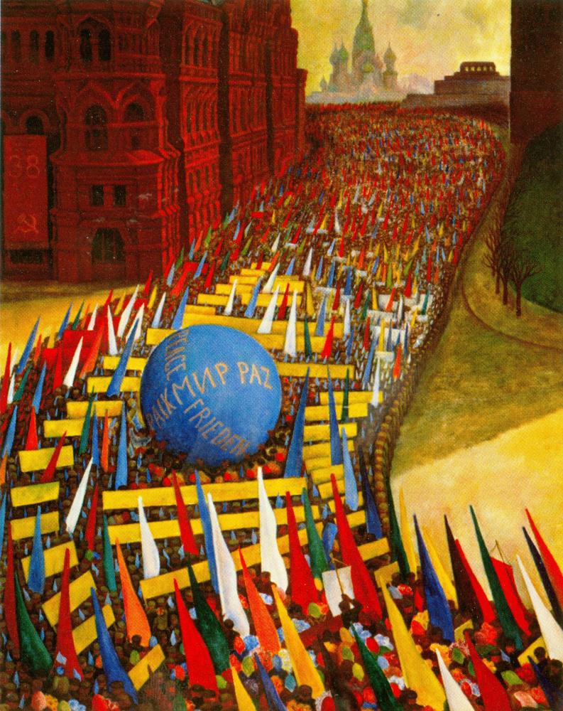 Диего Мария Ривера. Первомайское шествие в Москве