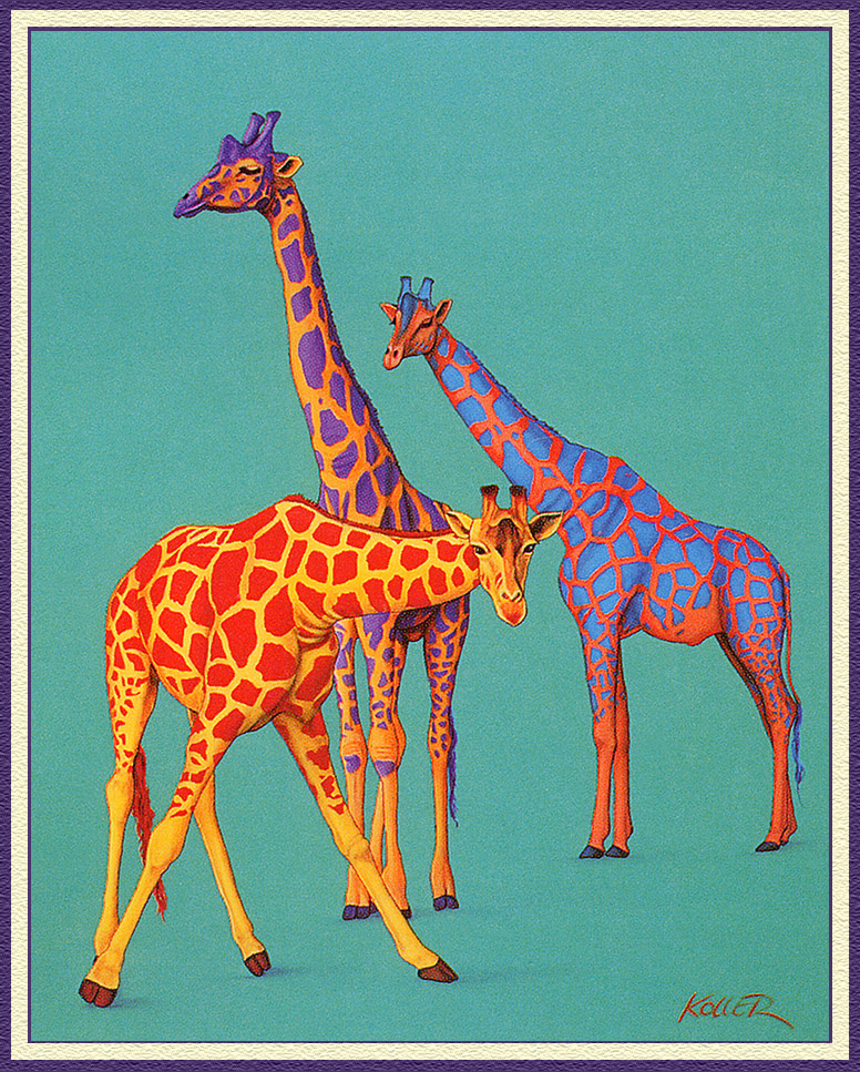 Гельмут Коллер. Три жирафа