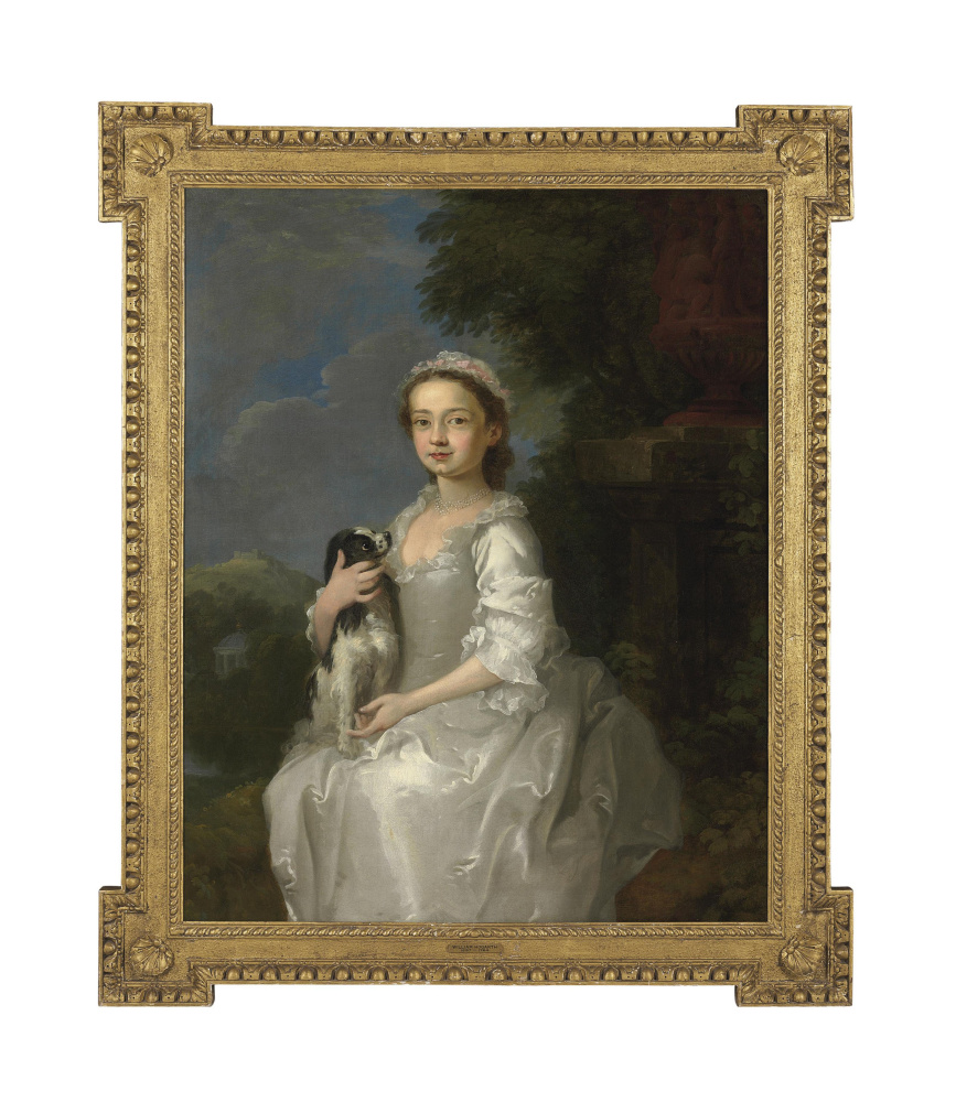 Портрет девушки с собакой