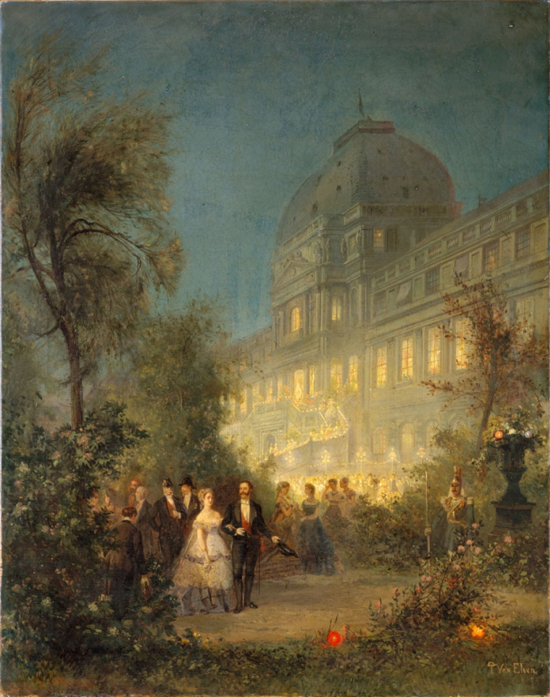 Пьер Тетар ван Эльвен. Ночной бал в Тюильри 10 июня 1867 года по случаю визита иностранных монархов на Всемирную выставку