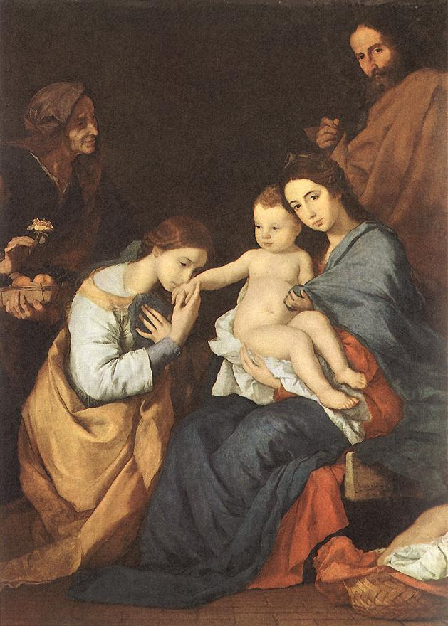 Хосе де Рибера. Святое семейство со Святой Екатериной