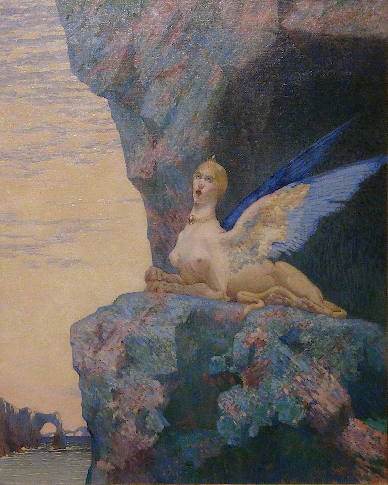 Александр Сеон. Despair of the chimera (Le désespoir de la chimère), 1890 Oil on canvas, 65 × 53 cm