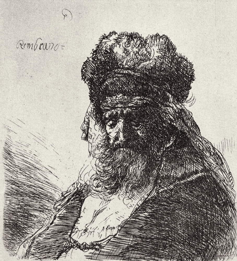 Рембрандт Харменс ван Рейн. Старый бедняк в меховой шапке