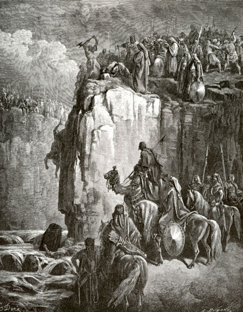 Поль Гюстав Доре. Пророк Илия умерщвляет жрецов Ваала