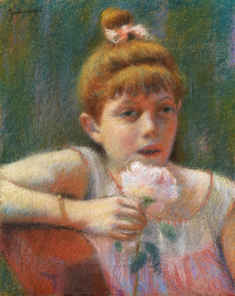 Федерико Дзандоменеги. Девочка с цветком в руке