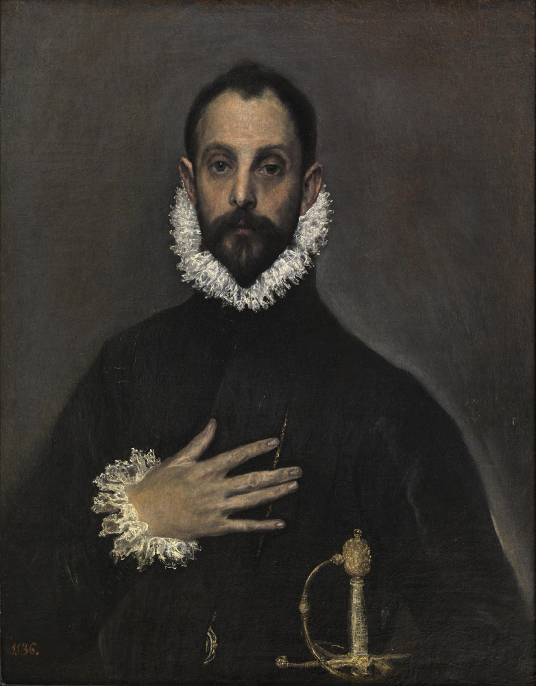 Эль Греко (Доменико Теотокопули). Рыцарь с рукой на груди