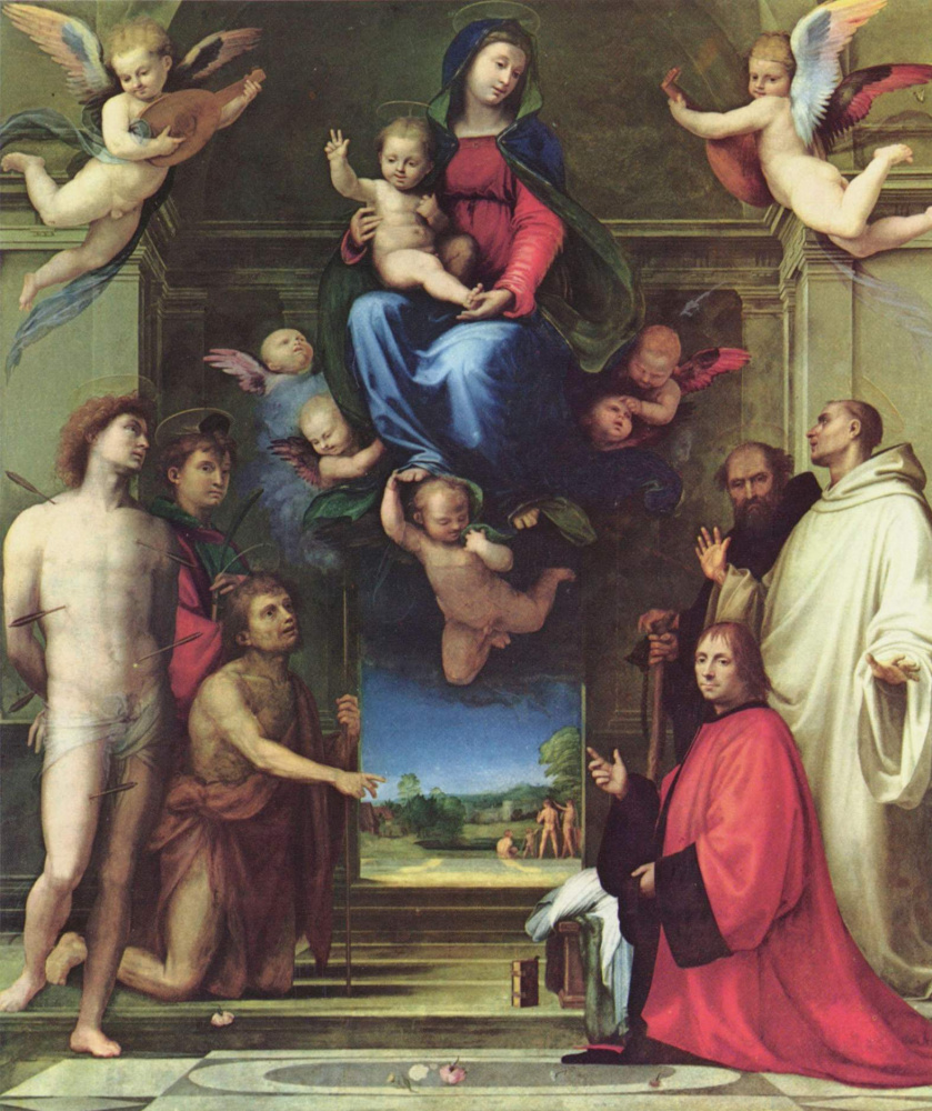 Фра Бартоломео. Мария со святыми и донатором Жаном Карандолем