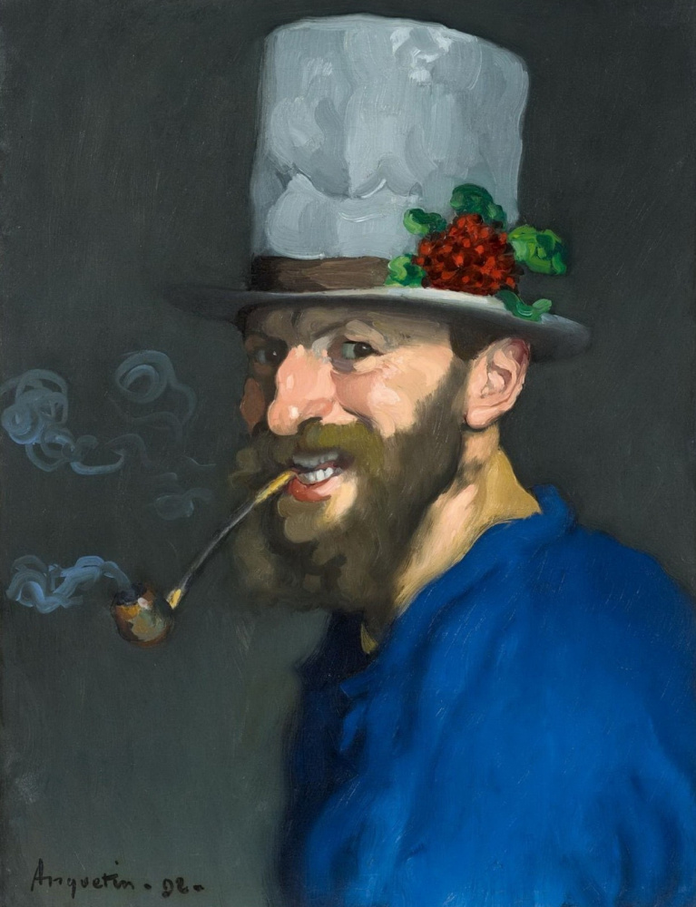 Луи Анкетен. Автопортрет с трубкой. 1892