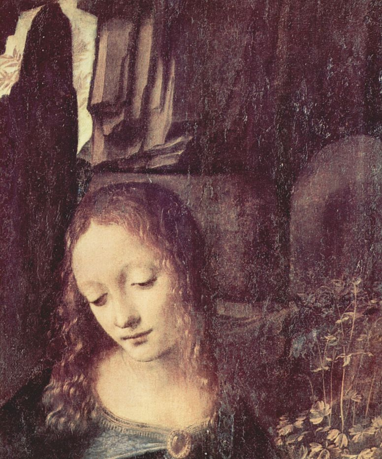 Леонардо да Винчи. Мадонна в скалах (фрагмент)