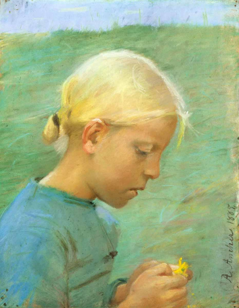 Анна Анкер. Девочка с цветком