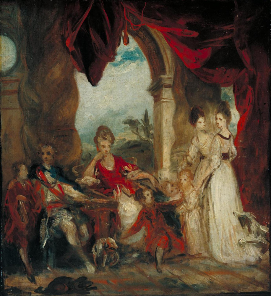 Джошуа Рейнолдс. Портрет 4-го герцога Мальборо с семьей. Эскиз