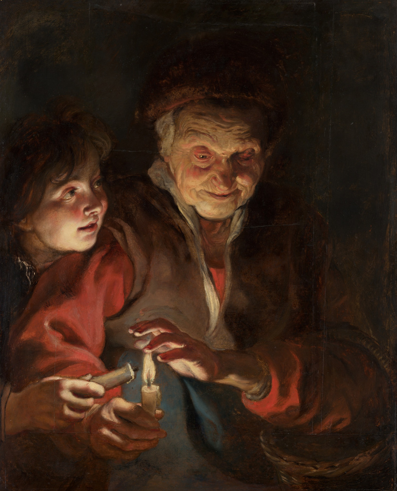 Питер Пауль Рубенс. Старуха и мальчик со свечами