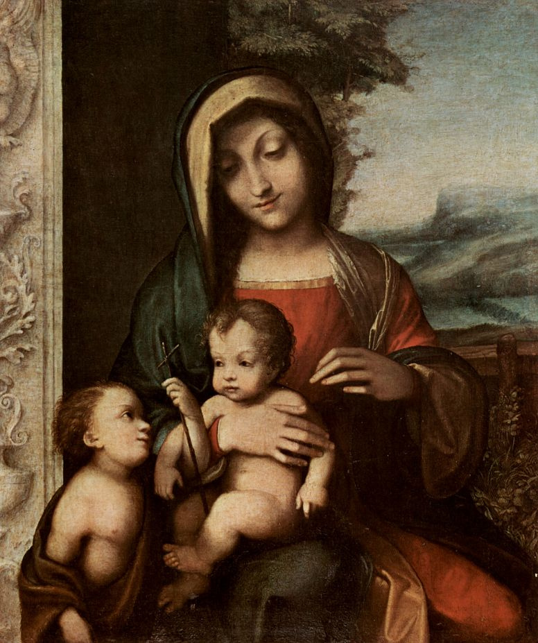 Антонио Корреджо. Мадонна с Иоанном Крестителем