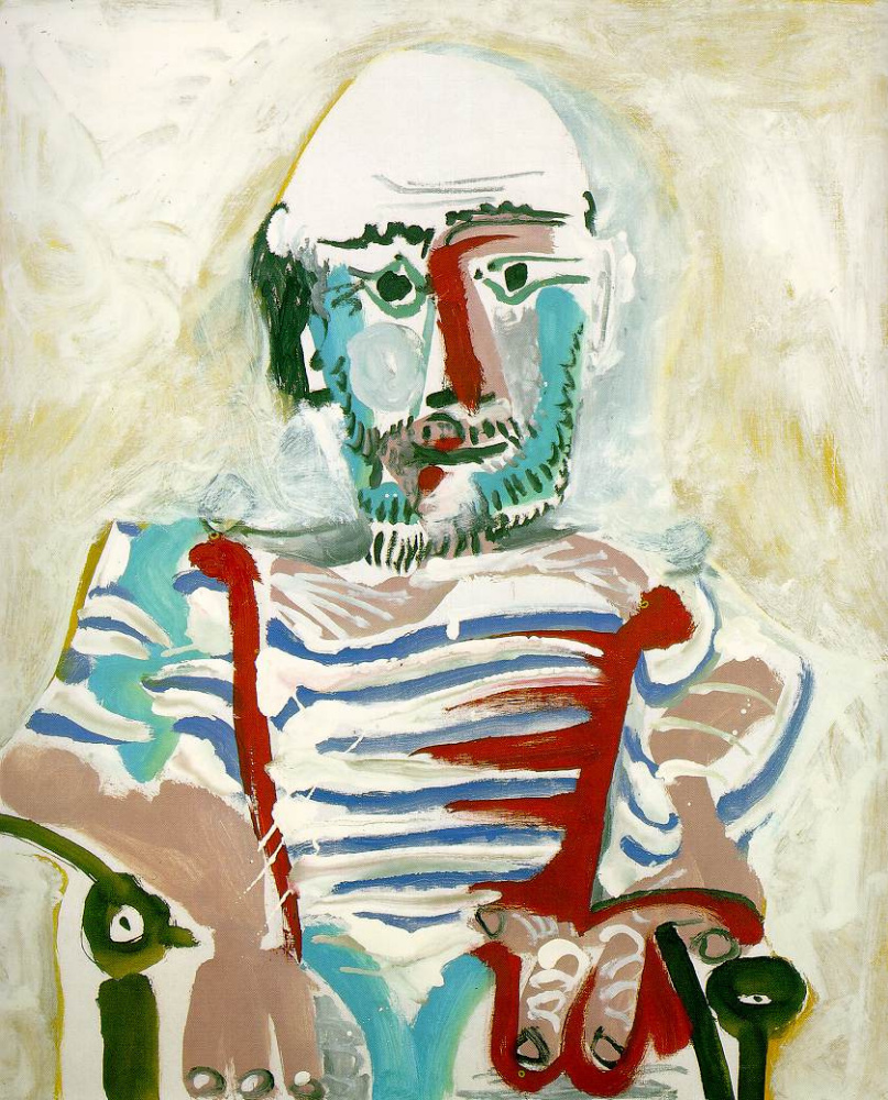 Пабло Пикассо. Сидящий мужчина (автопортрет Пикассо)