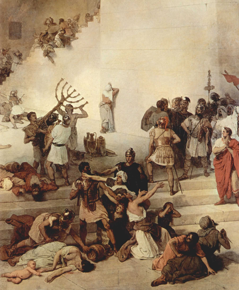Франческо Айец. Разрушение Иерусалимского храма. Фрагмент