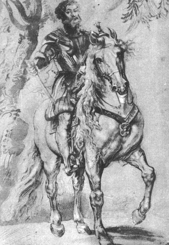 Питер Пауль Рубенс. Конный портрет герцога Лерма (этюд)