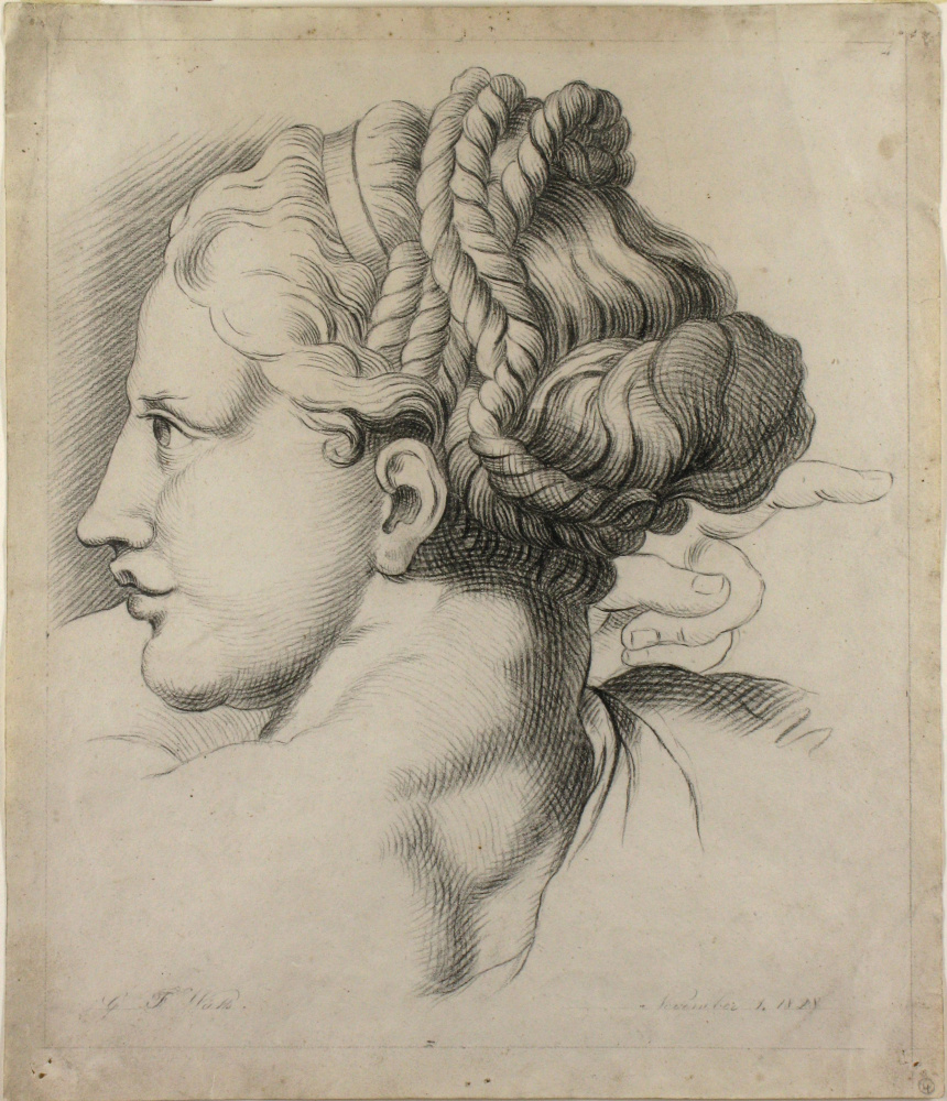 Джордж Фредерик Уоттс. Рисунок женской головы из «Трансфигурации» Рафаэля