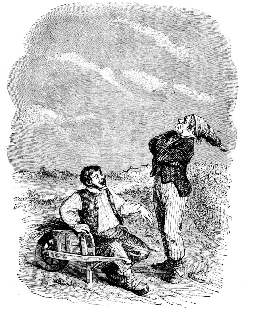 Жан Иньяс Изидор (Жерар) Гранвиль. Два крестьянина. Иллюстрации к басням Флориана