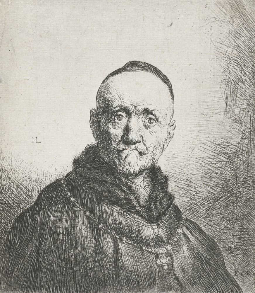 Ян Ливенс. Портрет состоятельного старика с меховым воротником