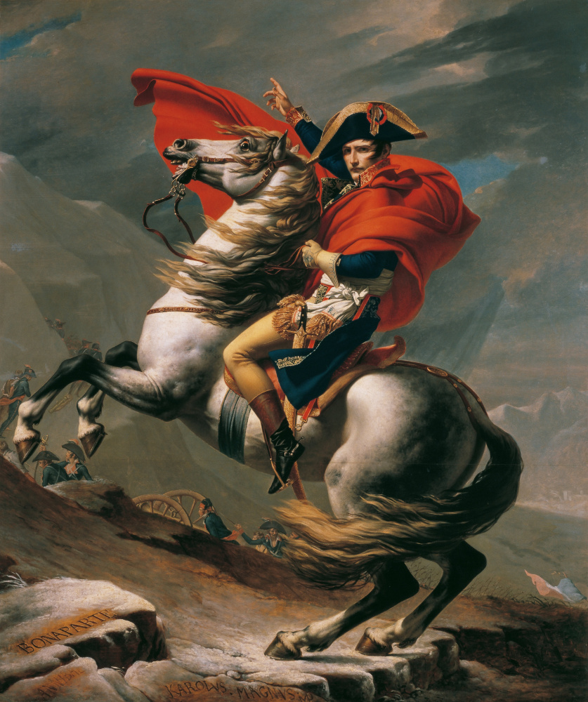 Жак-Луи Давид. Наполеон на перевале Сен-Бернар IV