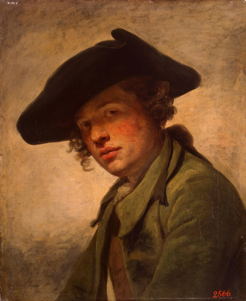Жан-Батист Грёз. Портрет молодого человека в шляпе