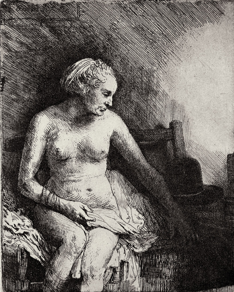 Рембрандт Харменс ван Рейн. Обнажённая с лежащей рядом шляпой