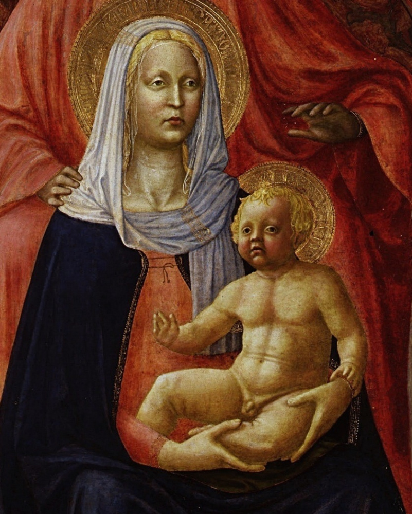 Томмазо Мазаччо. Мария с Младенцем и Святой Анной. Фрагмент